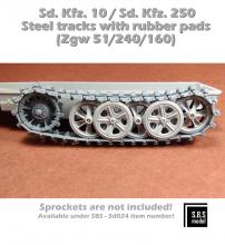 Sd.Kfz. 10 / Sd.Kfz. 250 Steel tracks with rubber pads - 3.