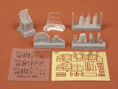 Fokker D XXI detail set (Mercury)