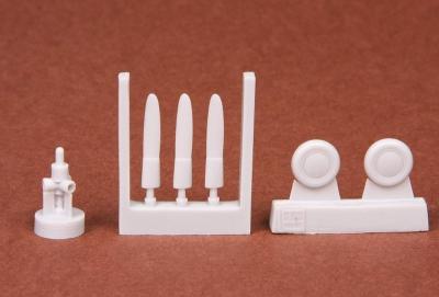 F4F-4 Wildcat propeller set + wheels