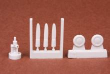 F4F-4 Wildcat propeller set + wheels